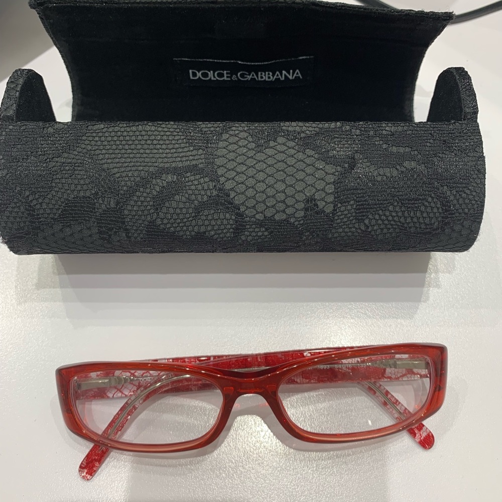 Dolce and Gabbana red eyeglass
